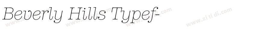 Beverly Hills Typef字体转换